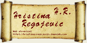 Hristina Regojević vizit kartica